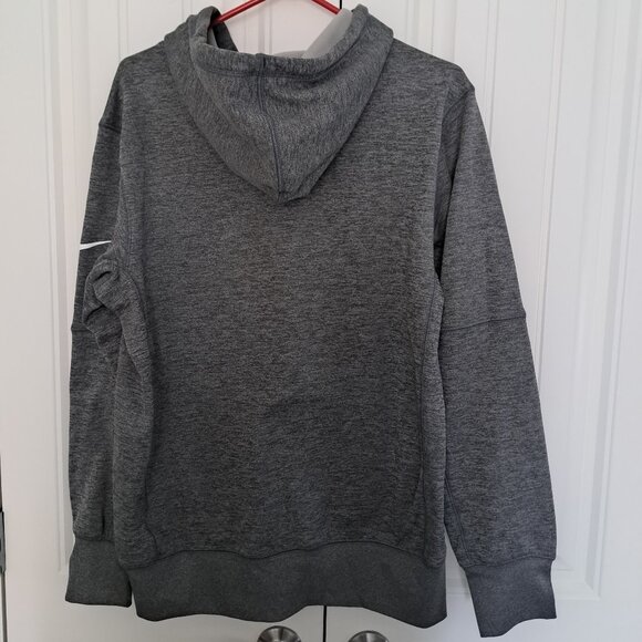 NIKE NFL team apparel PATRIOTS heather grey hooded sweater Therma fit Mens M - Picture 2 of 4